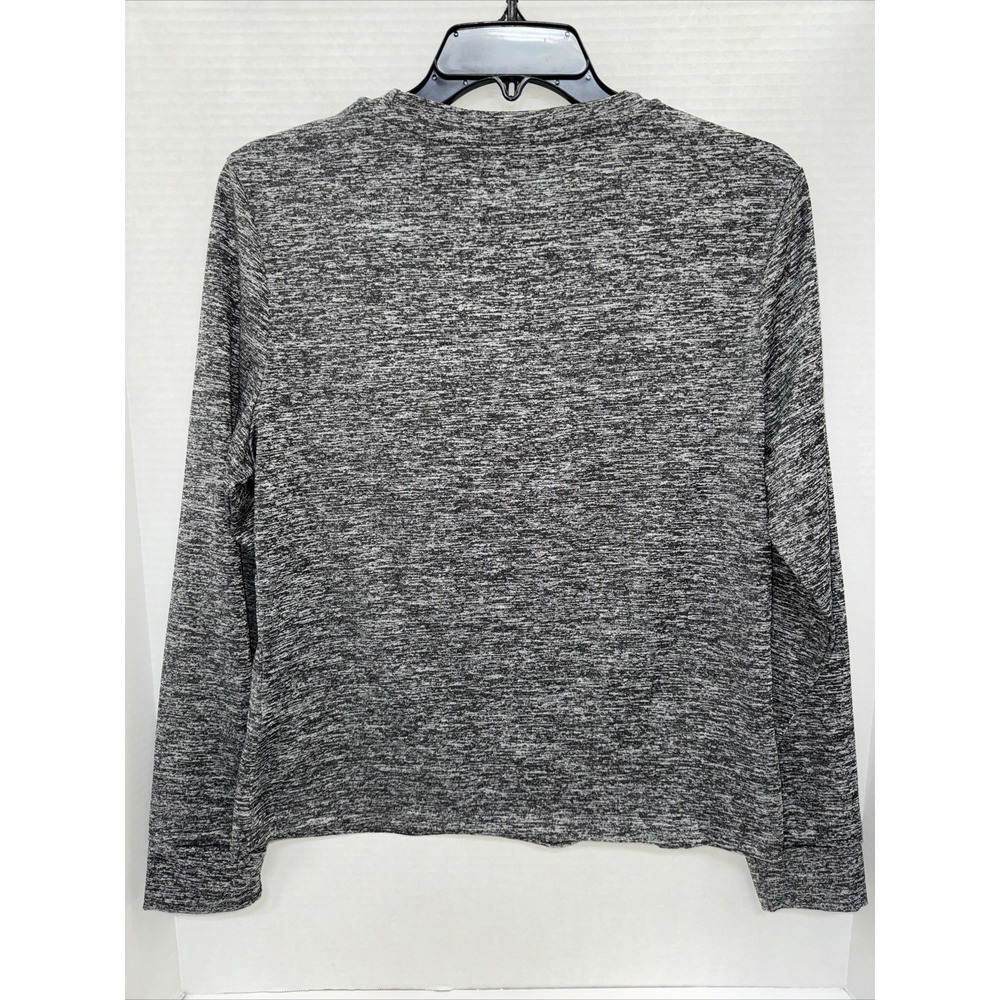 SHEIN Curve Shirt Women's Size 1XL Gray Long Sleeve Active Wear Shirt - Picture 2 of 4